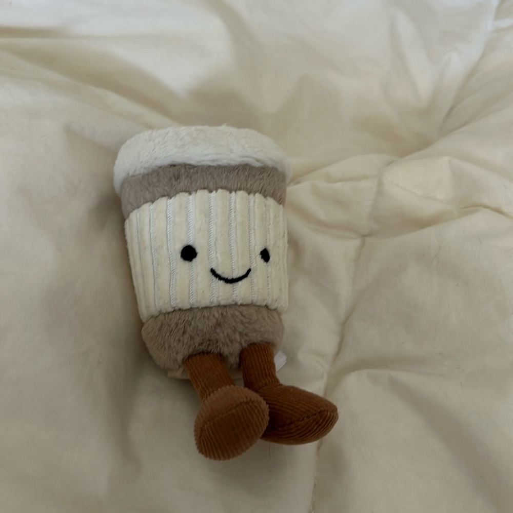 Jellycat coffee key chain